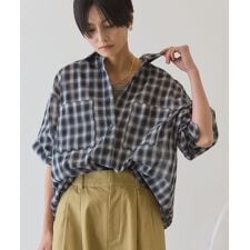 【予約】【接触冷感・イージーケア】シアーチェックシャツ