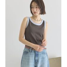 【抗菌防臭】バイカラーテレコタンクトップ