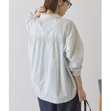 【イージーケア】バックギャザースキッパーシャツ