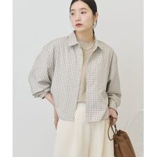 ミニチェックショート丈シャツ