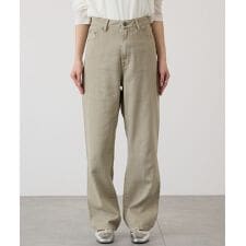 ルーズストレートカラーデニムパンツ