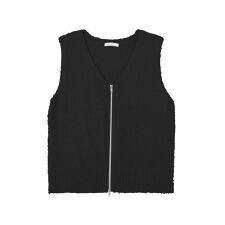 ダブルZIPシャギーニットベスト