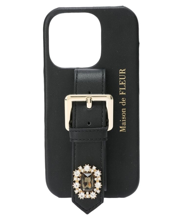 ♡メゾンドフルール♡ビジューベルトiPhone7/8/SEケース♡ブラック♡黒♡ Maison de FLEUR（メゾンドフルール）の「ビジューベルト