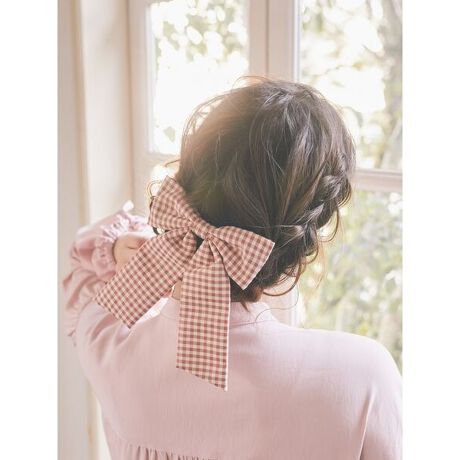 ギンガムチェックリボンバレッタ | メゾン ド フルール(Maison de  