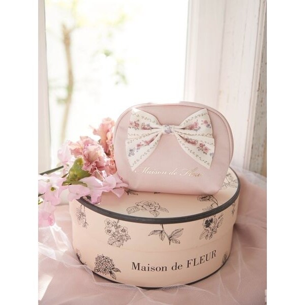 maisondefleurリボンフラワー柄 3点セット フラワーリボンラウンドポーチ | メゾン ド フルール(Maison de FLEUR