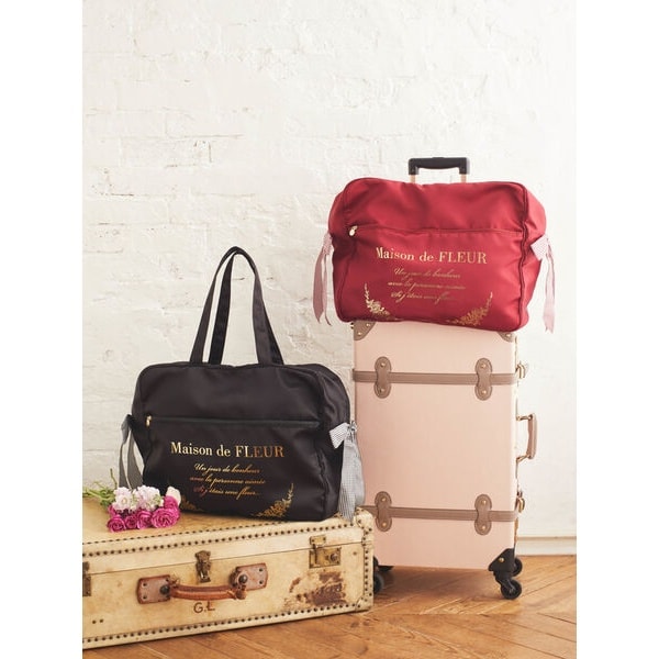 Maison de FLEUR メゾンドフルール キャリーオンバッグ グーフィー メゾン ド フルール Maison de FLEUR ボストンキャリーオンバッグ