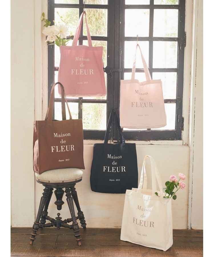 ブランドロゴプリントスクエアトートバッグ | メゾン ド フルール