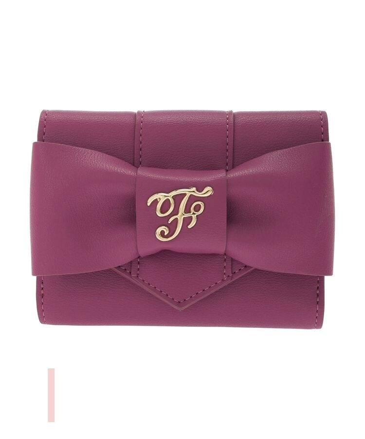 【美品】Maison de FLEUR ピンクFリボンウォレット ピンクFリボンウォレット/Maison de FLEUR（メゾン ド フルール