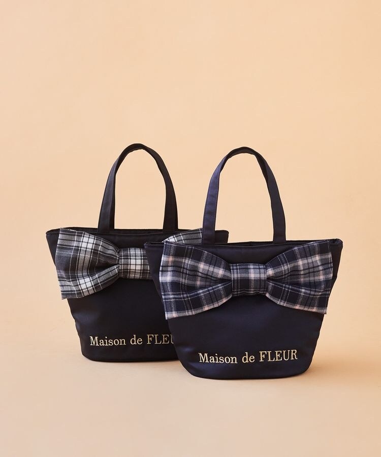 チェックリボンサテントートバッグ | メゾン ド フルール(Maison de