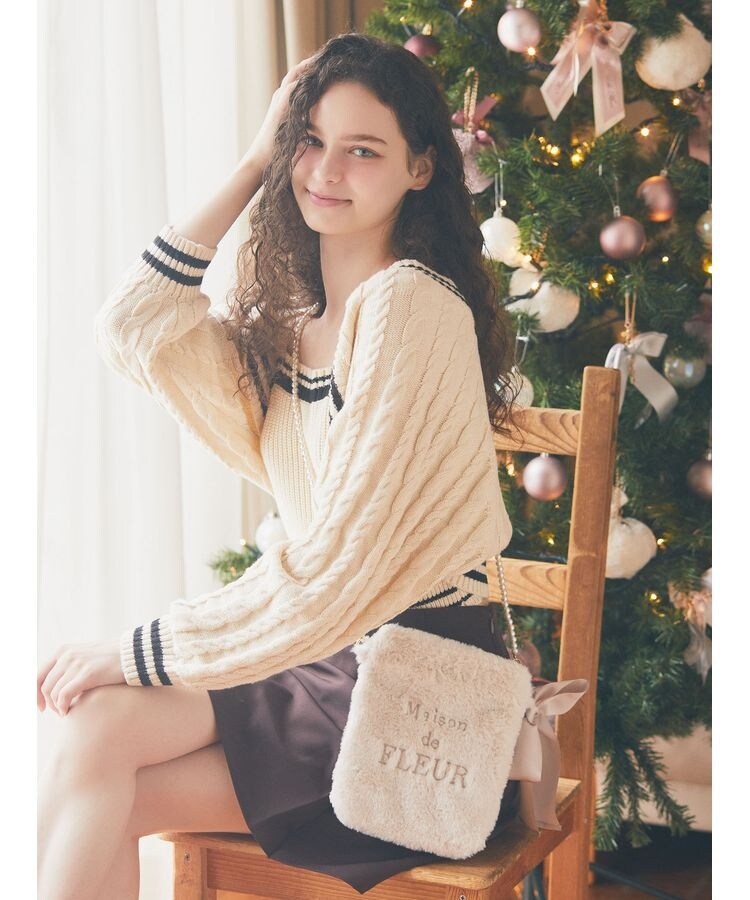 メモリアルファーパールミニショルダーバッグ | メゾン ド フルール