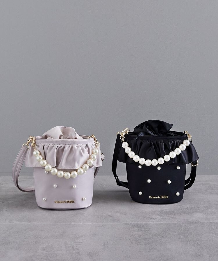 ♡メゾン・ド・フルール　レースリボンパールビジューフラップバッグ♡ セール 40%OFF】メゾン ド フルール Maison de FLEUR レース