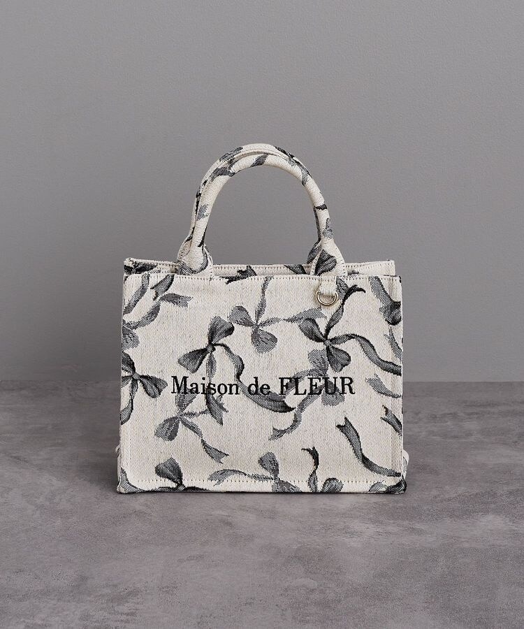 EC限定リボン柄ゴブランスクエアトートS | メゾン ド フルール(Maison