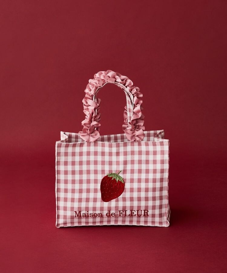イチゴ刺繍スクエアトートバッグ | メゾン ド フルール(Maison de 