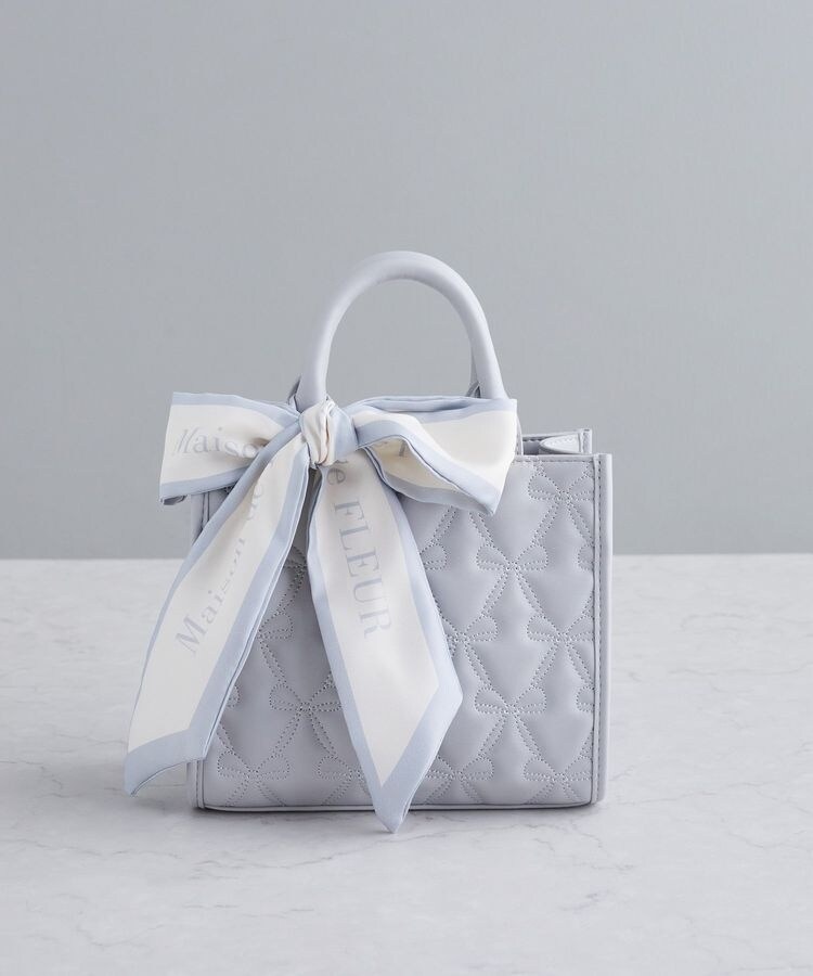 Maison de FLEUR EC限定 リボンキルティング2Wayバッグ スカーフ付リボンキルティング2Wayバッグ/Maison de FLEUR