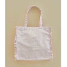 サテンフリルスクエアトートバッグ