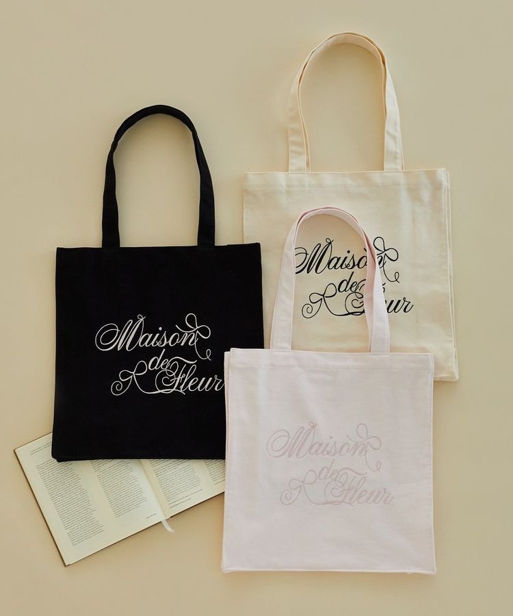 ブランドロゴ刺繍スクエアトートバッグ | メゾン ド フルール(Maison