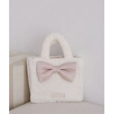 メゾン ド フルール(Maison de FLEUR)のサテンリボンファー2Wayスクエアトートバッグ