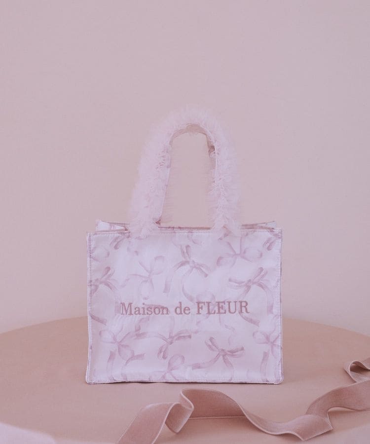 Maison de FLEUR×MARY QUANT フリルスクエアトートM MARY QUANT フリルスクエアトートMバッグ/Maison de FLEUR
