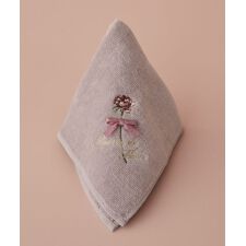 ローズ刺繍タオルハンカチ