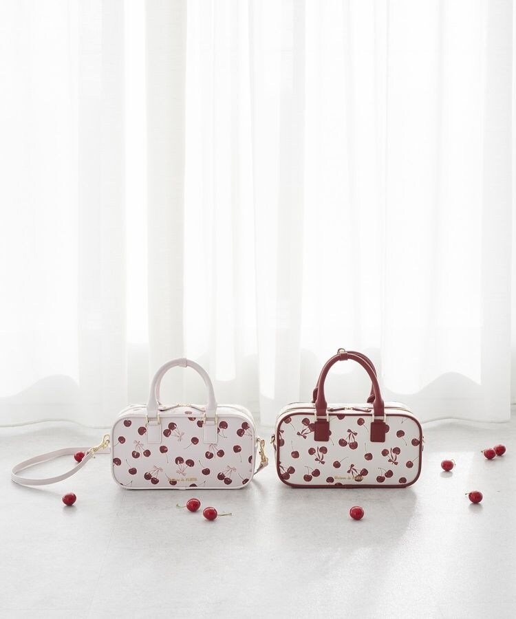 チェリー柄ボストンバッグ | メゾン ド フルール(Maison de FLEUR