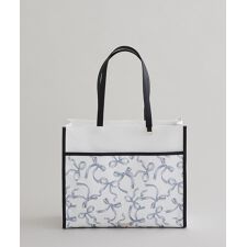 メゾン ド フルール(Maison de FLEUR)のリボンプリントスクエアトートバッグ