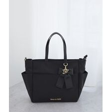 メゾン ド フルール(Maison de FLEUR)の撥水加工リボンチャームマルチポケットトートS