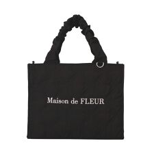 ギャザーハンドル2Wayリボンキルティングトート