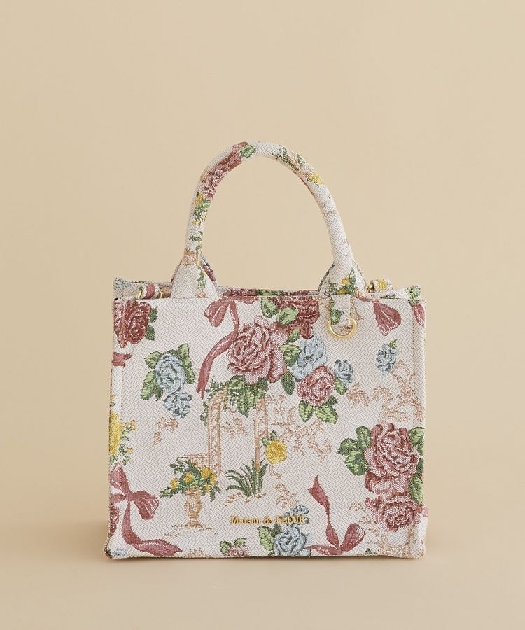 フラワーガーデン柄ゴブラン2Wayスクエアトート | メゾン ド フルール