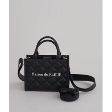 ミニポーチ付きキルティングトートバッグ