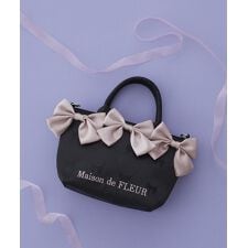 リボンジャカード2Wayミニトートバッグ