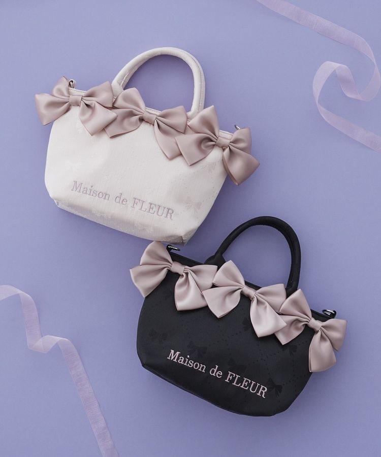 リボンジャカード2Wayミニトートバッグ | メゾン ド フルール(Maison