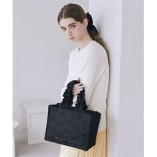 レースフリルハンドルスクエアトートSバッグ