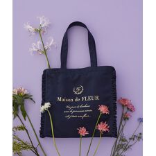 サテンフリルスクエアトートバッグ