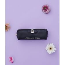 パールビジュー合皮リボンロングポーチ