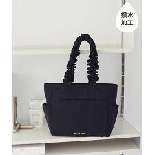 撥水加工フリルハンドルトートバッグ