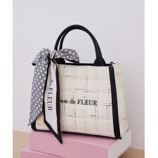 スカーフ付きツイード2Wayバッグ