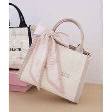 スカーフ付きツイード2Wayバッグ