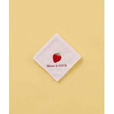 いちご刺繍タオルハンカチ