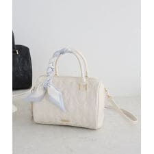 スカーフ付きリボンキルティング2Wayボストン