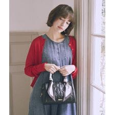 スカーフ付きリボンキルティング2Wayボストン