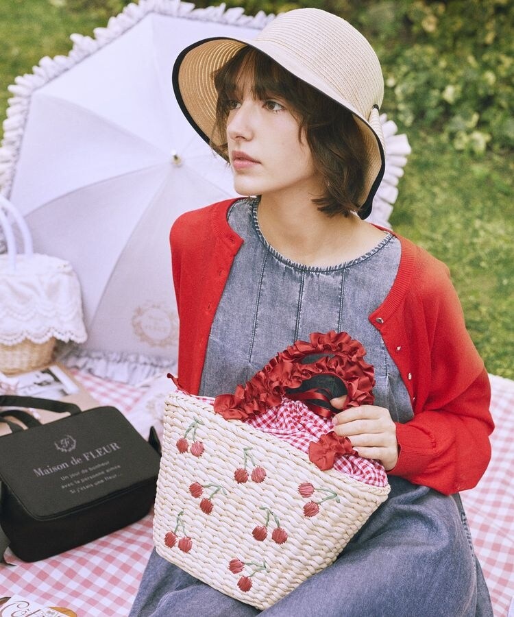 専用】ジョリーフルール 麻かごトートバッグ ハンドメイド 専用