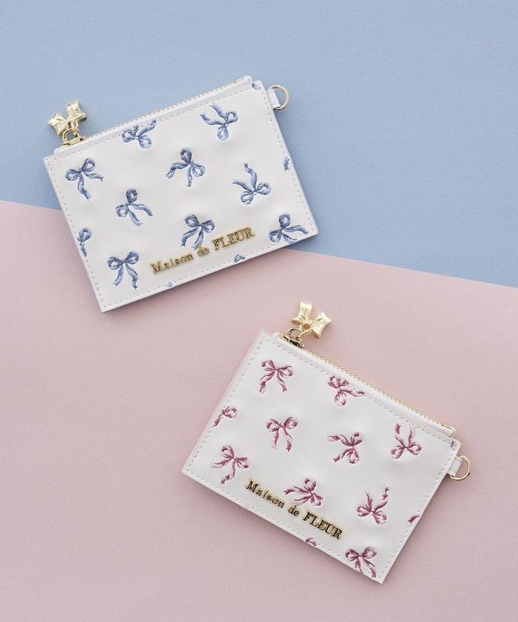 リボン刺繍カードケース | メゾン ド フルール(Maison de FLEUR