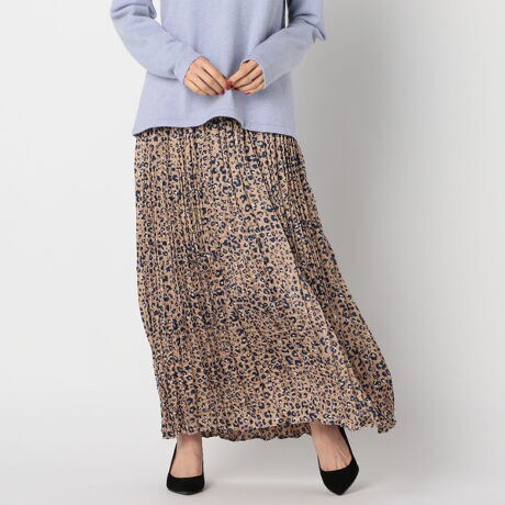 Mylanka／ミランカ】レオパードプリーツスカート（M25506  