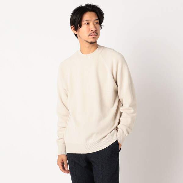 BATONER／バトナー】エイジングウールラグランスリーブクルー