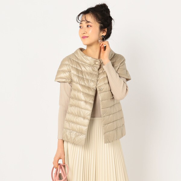 Herno アイボリー ベスト ショートスリーブ HERNO／ヘルノ】ショートスリーブダウンベスト | ノーリーズ