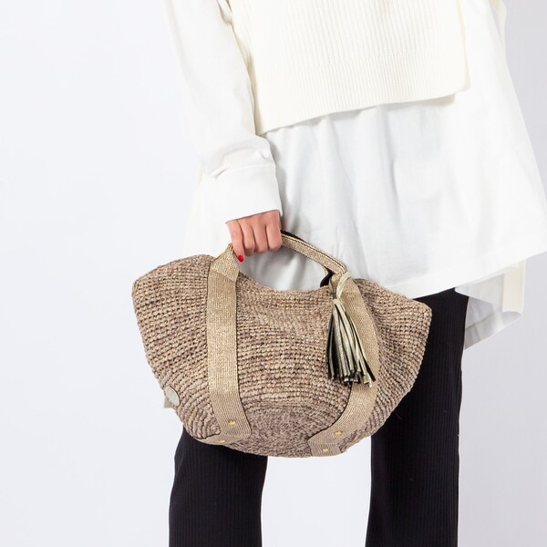 ヴィオラドーロ ラメテープハンドル 2way カゴバッグ ヴィオラドーロ ラメテープハンドル 2way カゴバッグ ヴィオラドーロの