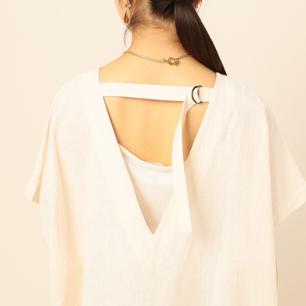normment リネンコットンVバックワンピース cb002-45641-02b.jpg?basethum=225