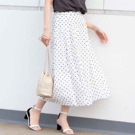 コットンボイルドットミディフレアスカート | ノーリーズ(NOLLEY 