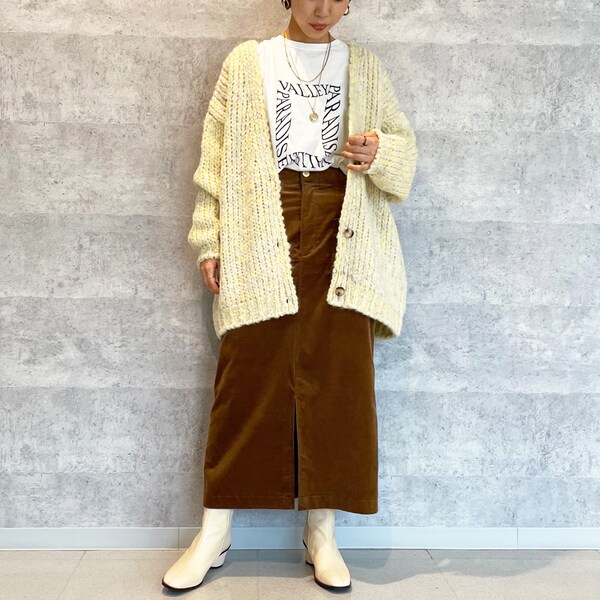 新品 NOLLEY'S オーガニックコーデュロイウォッシャブルロングスカート ...