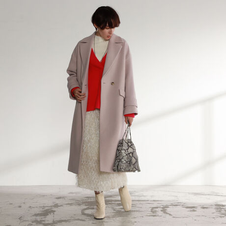 ◇【WEB限定カラーあり】Bellandiダブルチェスターコート 